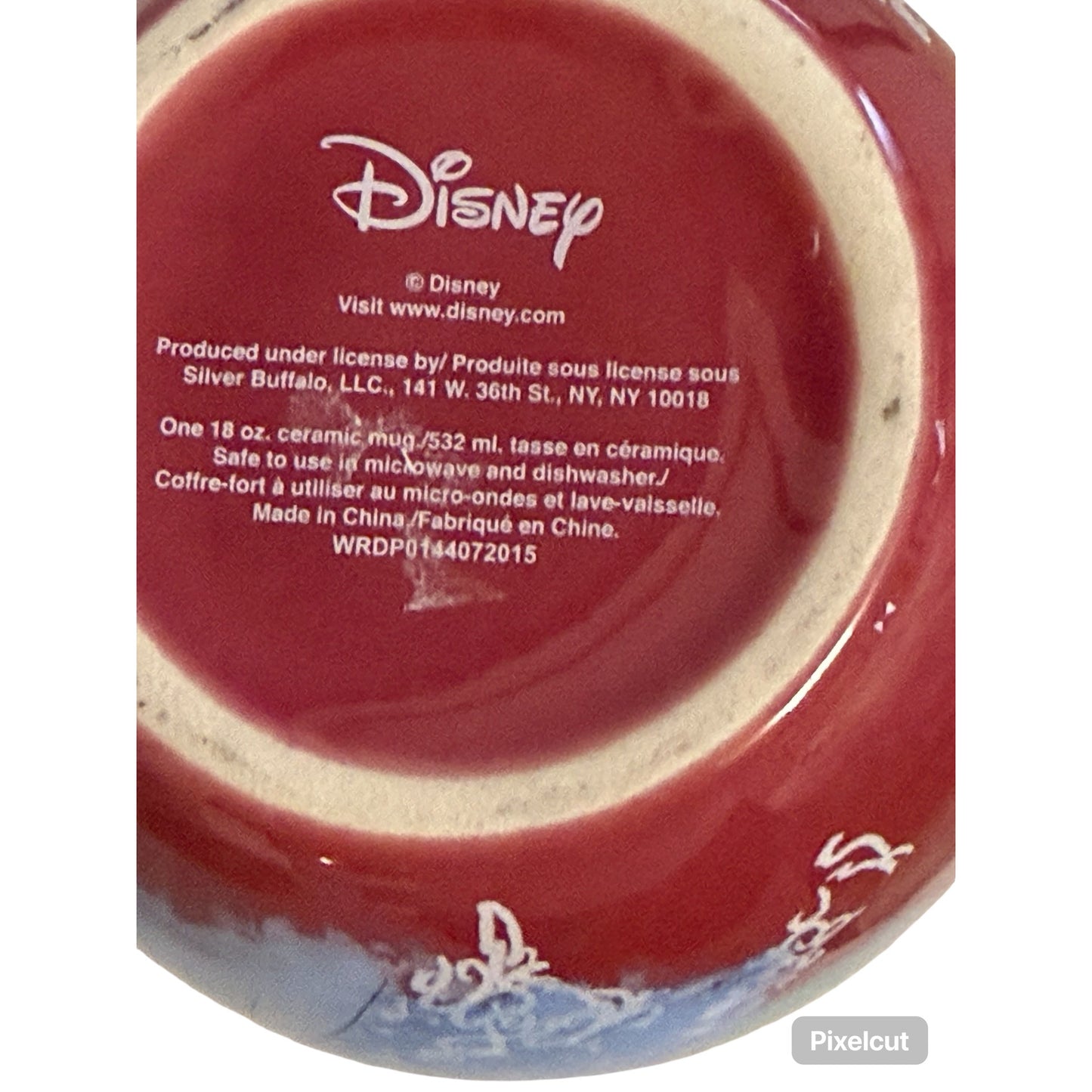 Disney Princess Ceramic Mug 18 oz Red Cinderella Belle Ariel Coffee Cup
