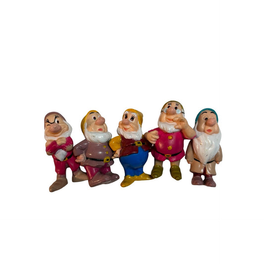 Vintage 1993 Mattel Disney Snow White Seven Dwarfs PVC Figures Lot of 5
