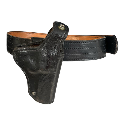 Don Hume H738 Leather Shoulder Holster Rig Black Size Large 43 Inch Strap Hook Loop Closure