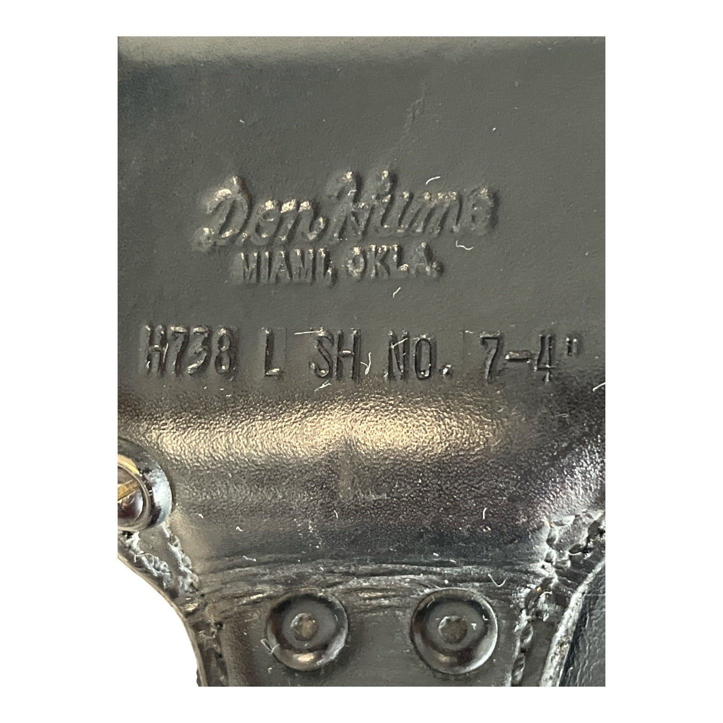 Don Hume H738 Leather Shoulder Holster Rig Black Size Large 43 Inch Strap Hook Loop Closure