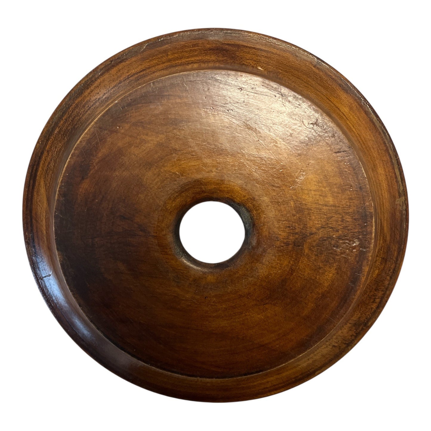 1950s Vintage Butter Dish – Carved Wood Board with Glass Duralex Insert – French Pressed Glass – Rustic Farmhouse Kitchen Decor