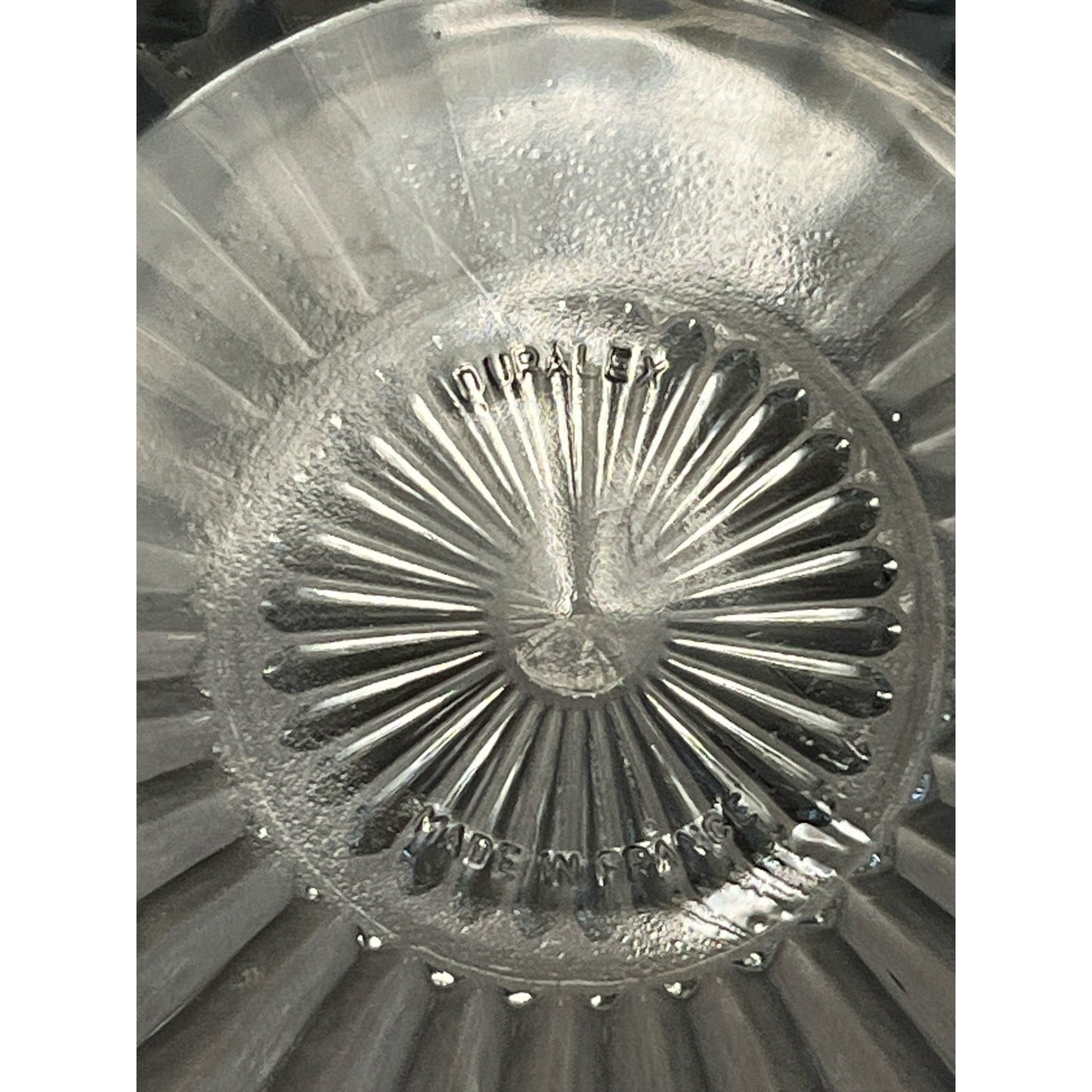 1950s Vintage Butter Dish – Carved Wood Board with Glass Duralex Insert – French Pressed Glass – Rustic Farmhouse Kitchen Decor