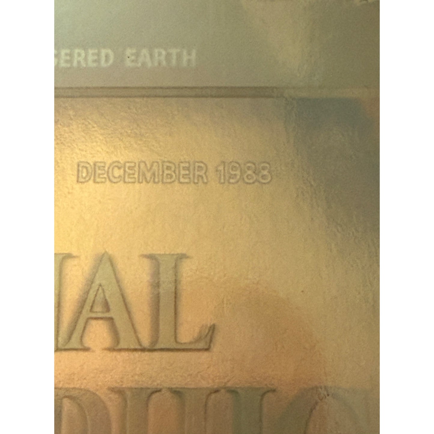 National Geographic Magazine December 1988 Centennial Issue Gold Holographic Cover Maps