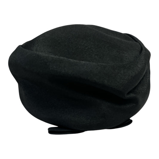 Vintage Black Pillbox Hat with Red Satin Lining – Made in USA