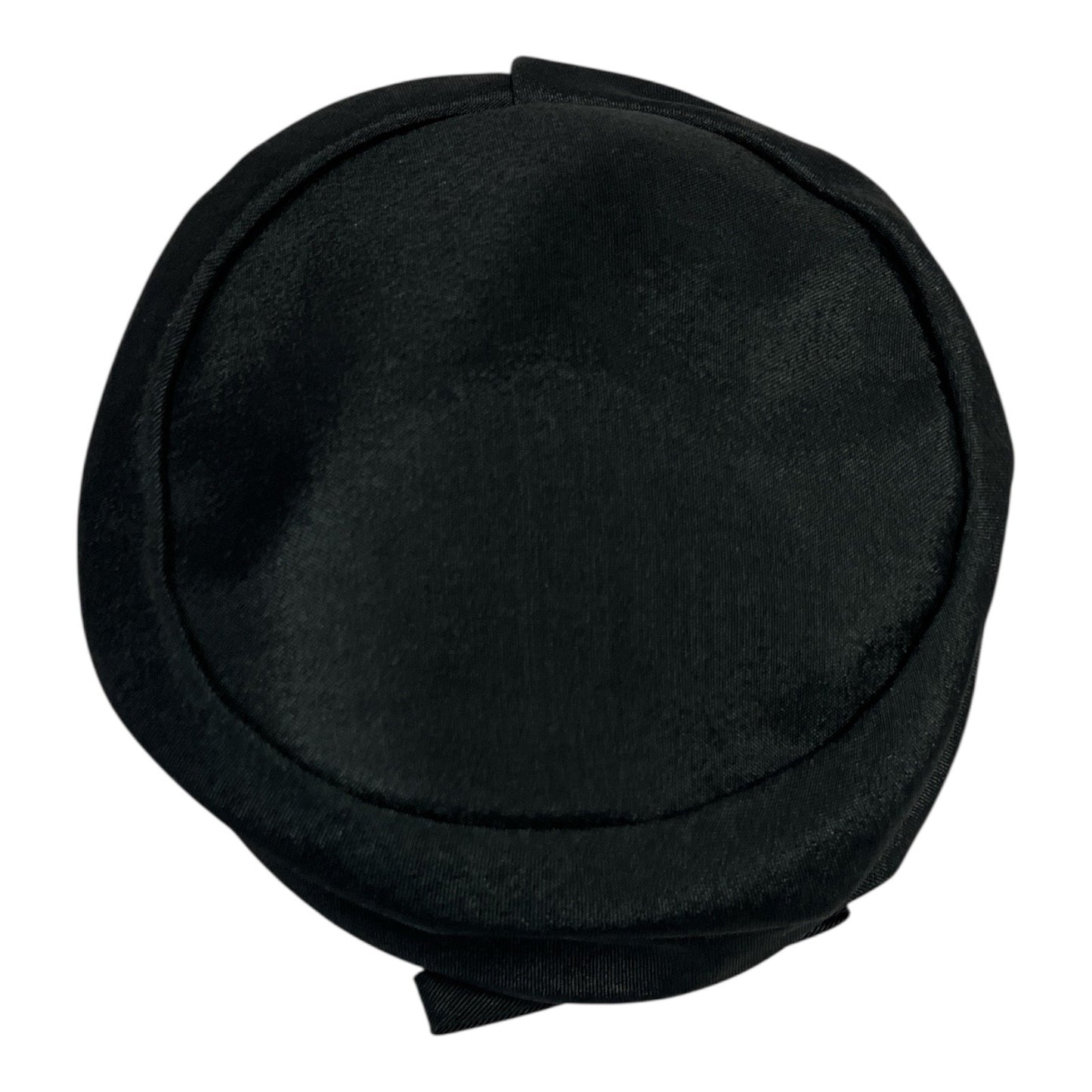 Vintage Black Pillbox Hat with Red Satin Lining – Made in USA