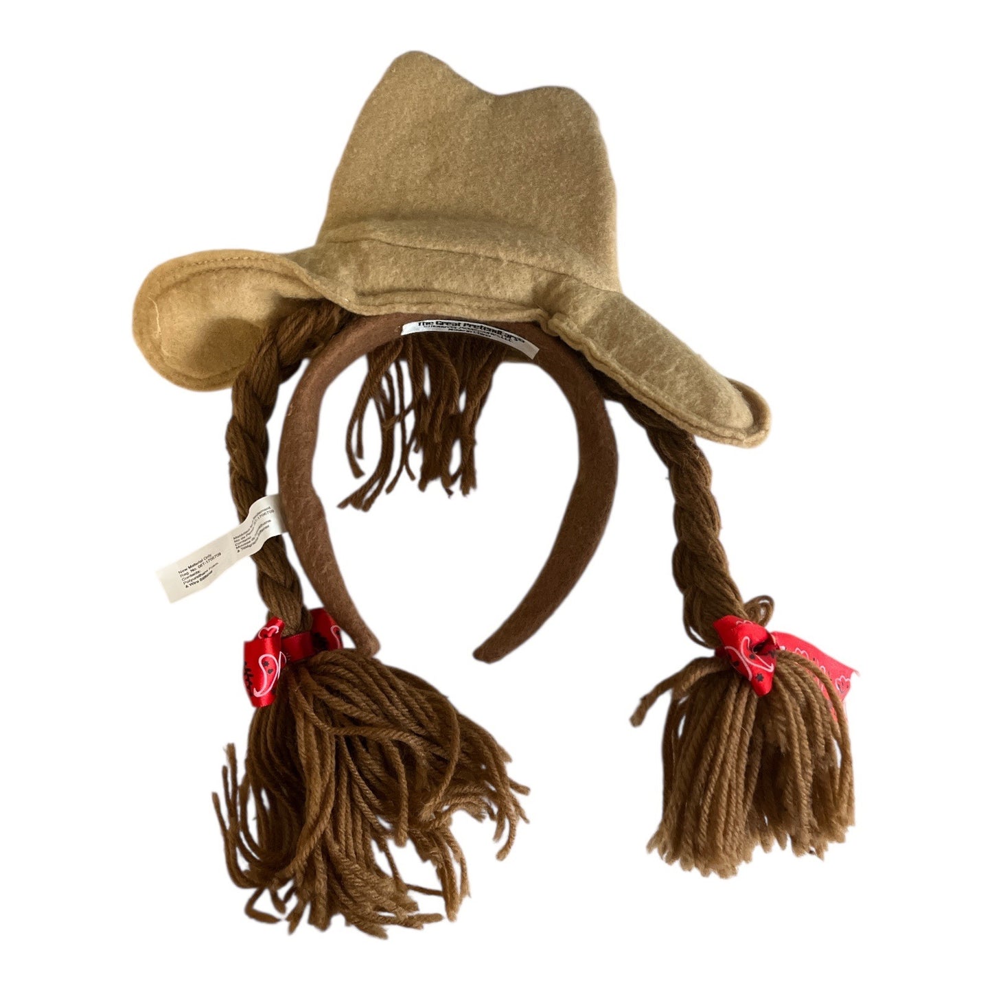 Great PretendEars Cowboy Hat Headband with Yarn Braids – Hanover Accessories – Costume Accessory