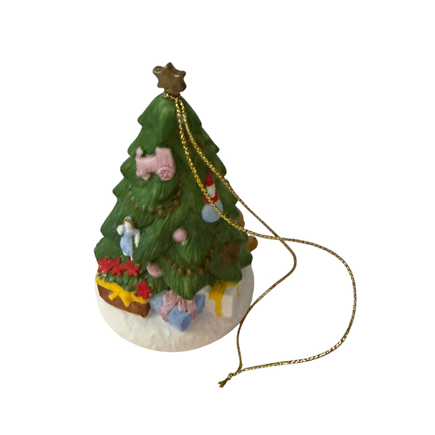 Nikko Korea Christmastime Porcelain Christmas Tree Ornament Teddy Bear Gifts