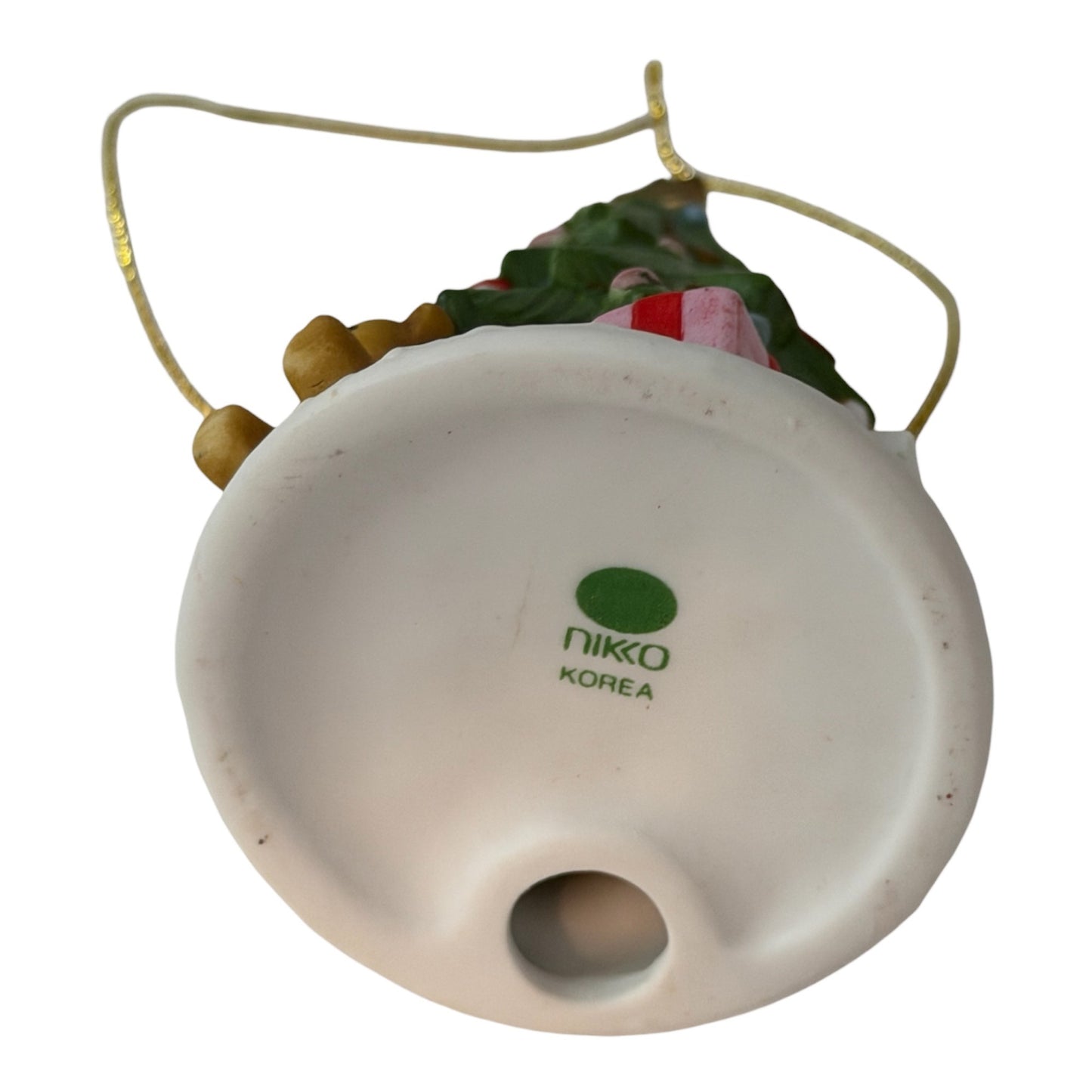 Nikko Korea Christmastime Porcelain Christmas Tree Ornament Teddy Bear Gifts