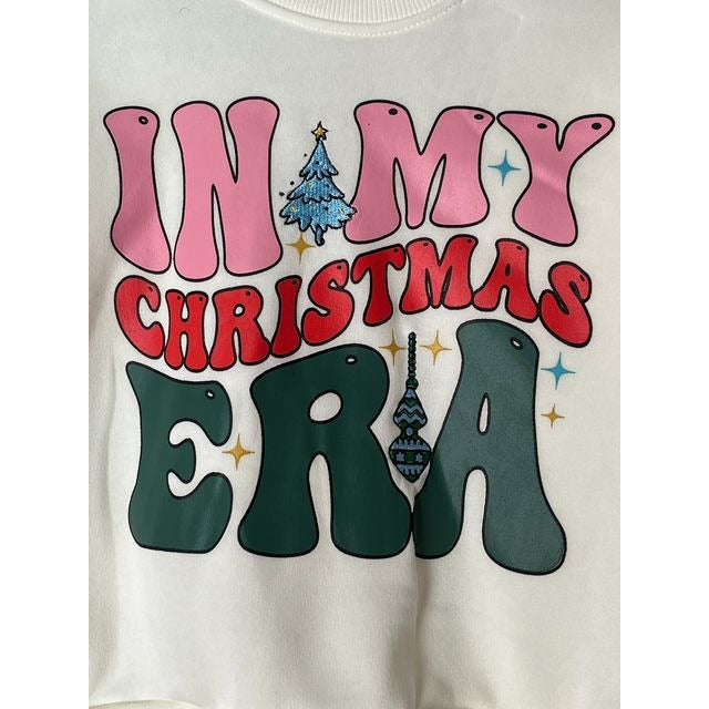 Lucky You "In My Christmas Era" Off-White Holiday Sweatsuit – Girls Size L (12), New with Tag