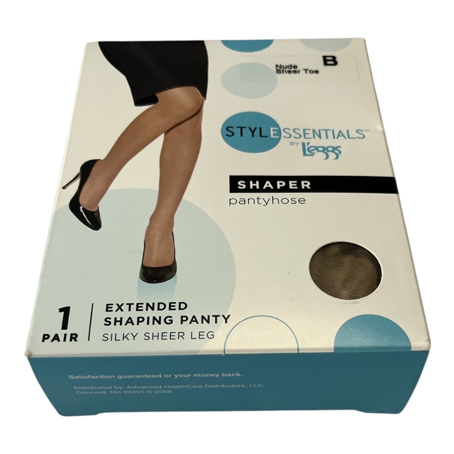 L’eggs Style Essentials Shaper Pantyhose – Nude Sheer Toe, Size B – Extended Shaping Panty