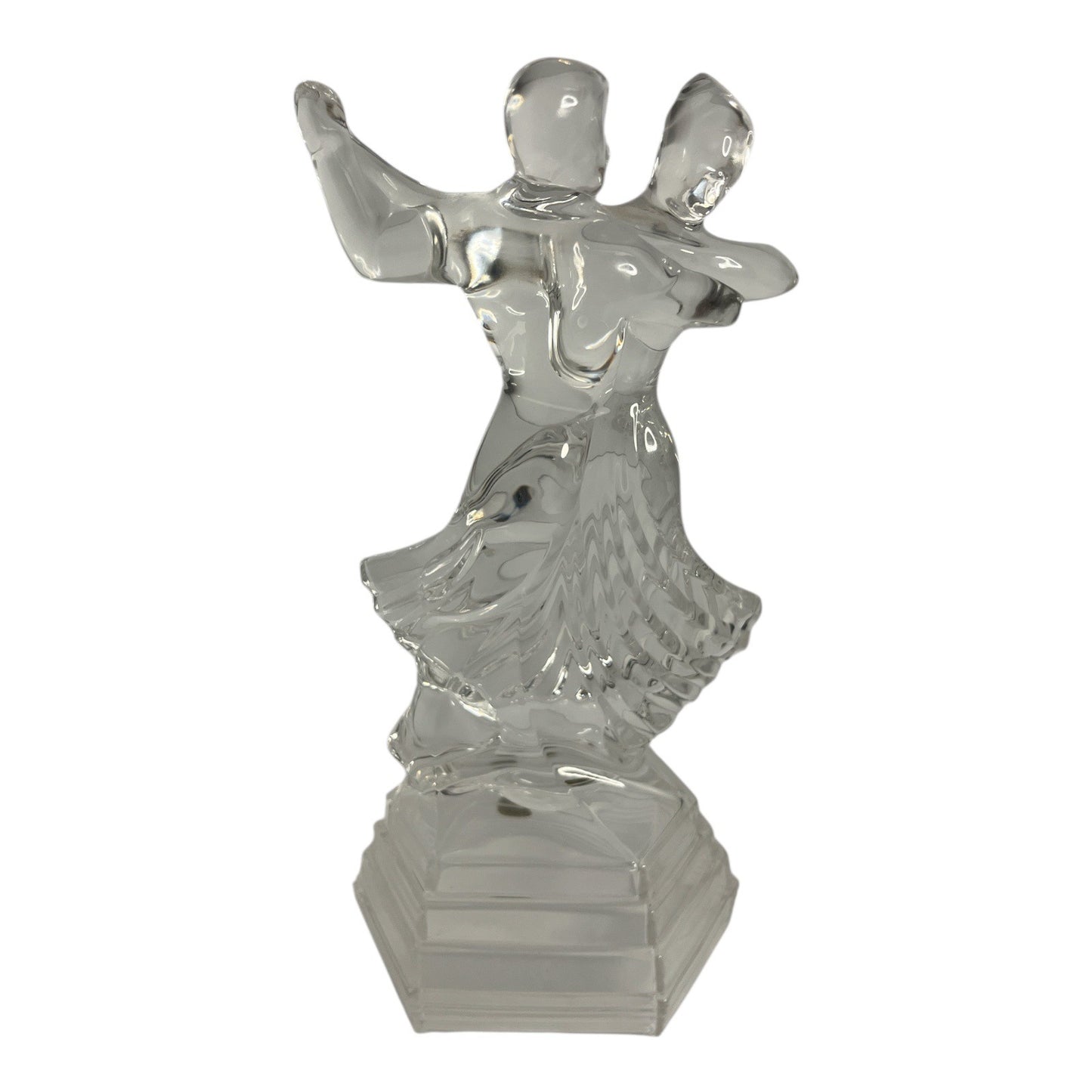 Vintage RCR Royal Crystal Rock Dancing Couple Figurine – 24% Lead Crystal – Italy – 1980s