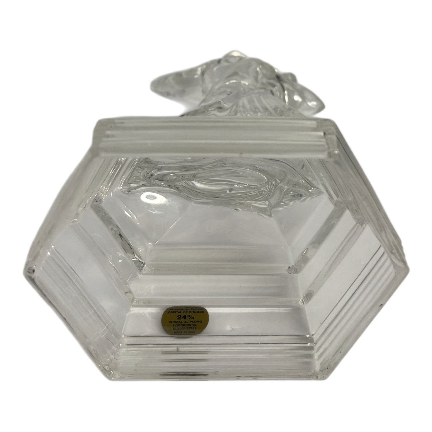 Vintage RCR Royal Crystal Rock Dancing Couple Figurine – 24% Lead Crystal – Italy – 1980s