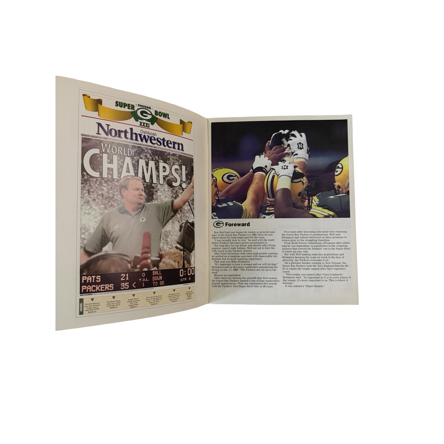1997 Green Bay Packers Super Bowl XXXI Super Season Brett Favre Championship Program Book