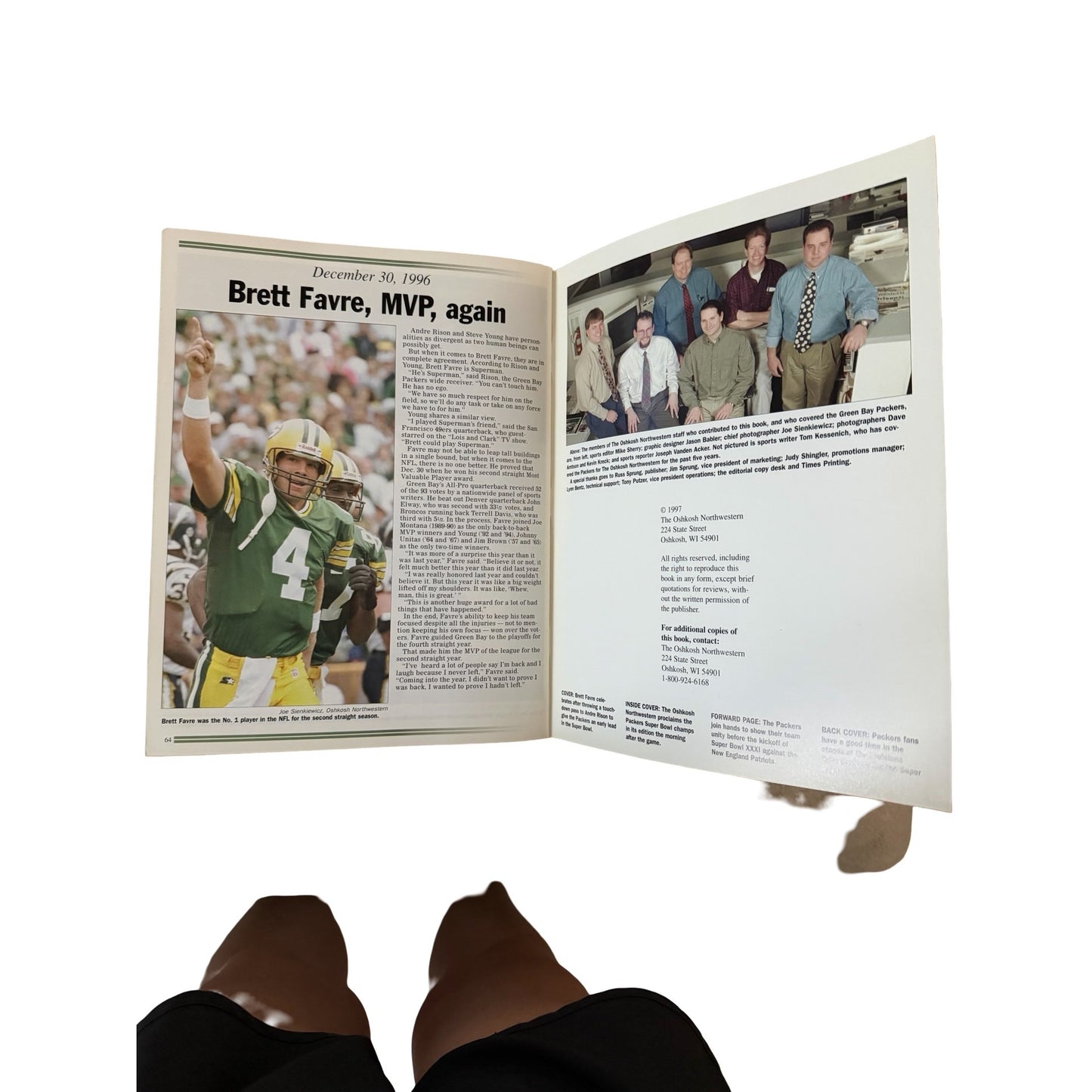 1997 Green Bay Packers Super Bowl XXXI Super Season Brett Favre Championship Program Book