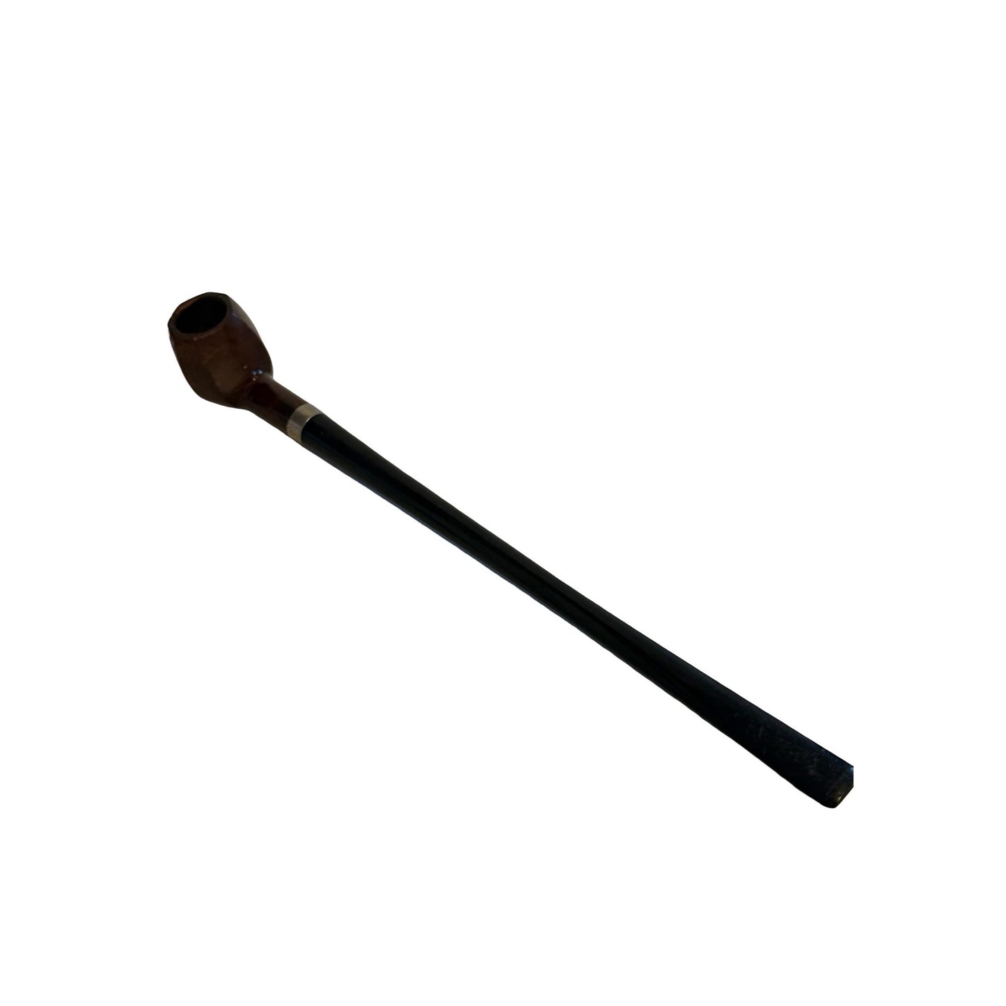 Vintage Faceted Briar Smoking Pipe Long Stem 11 Inch Estate Pipe