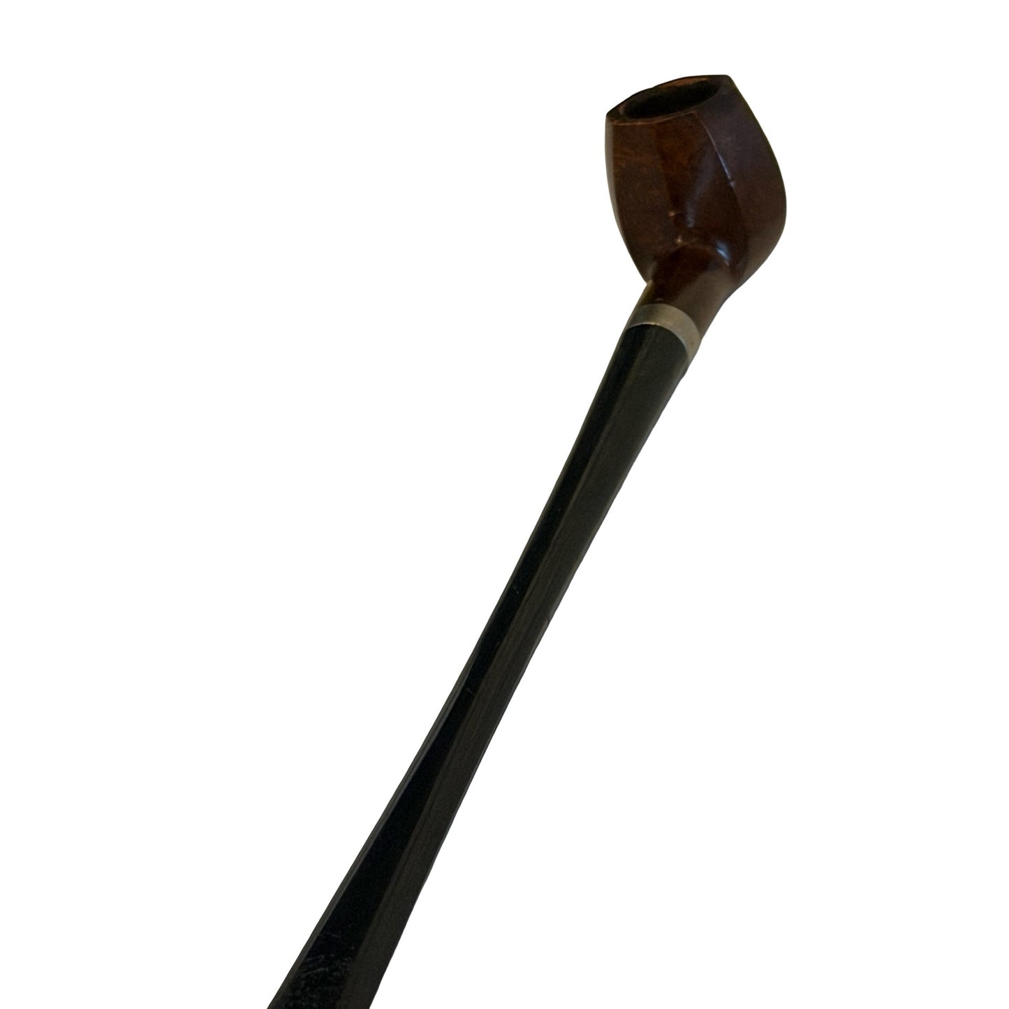 Vintage Faceted Briar Smoking Pipe Long Stem 11 Inch Estate Pipe