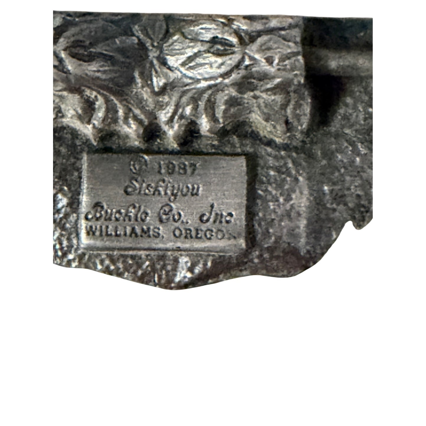 1987 Siskiyou VFW Life Member Belt Buckle Veterans of Foreign Wars Made in USA