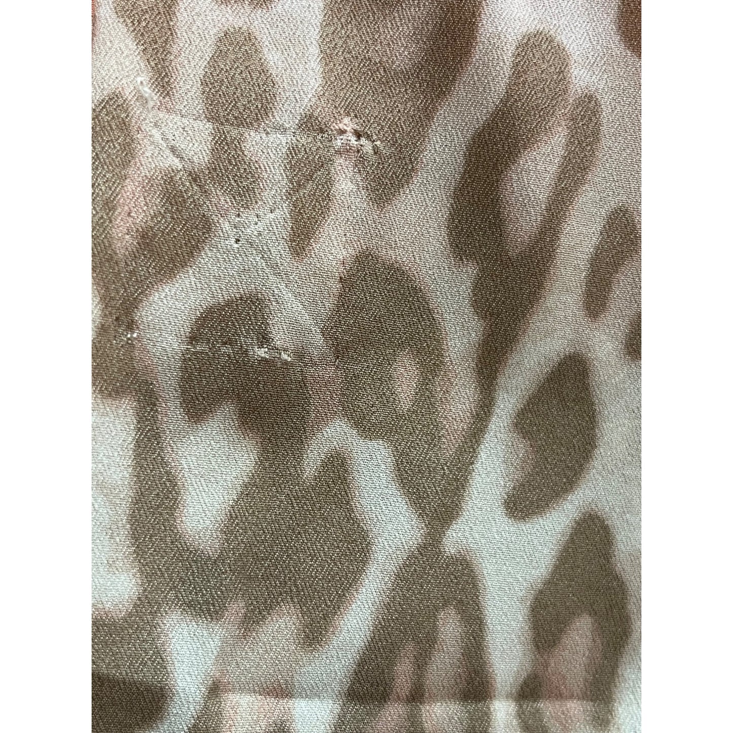 Calvin Klein Women’s Blouse – Ombre Coral Beige Animal Print – Size L – Flaw