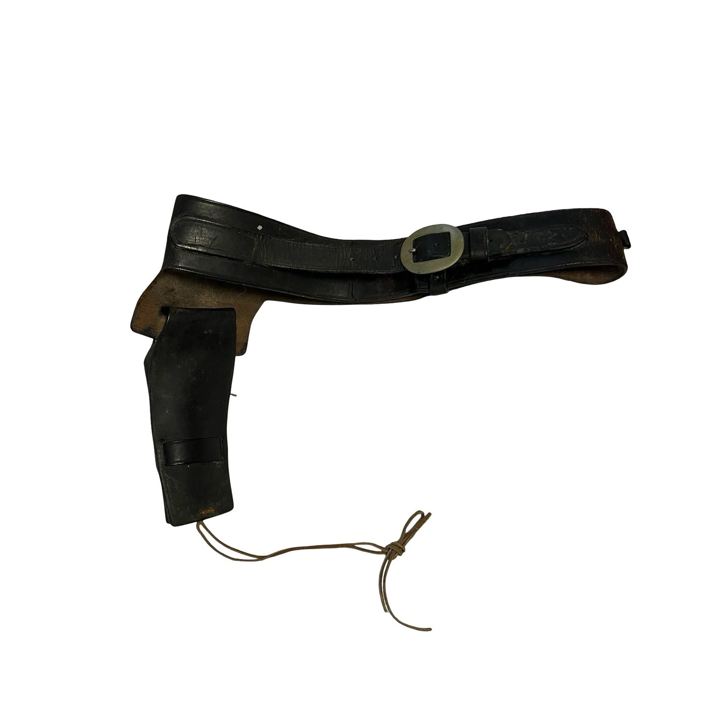 Vintage Leather Gun Belt & Holster Western Rig Ammo Loop Cartridge Belt Size 34