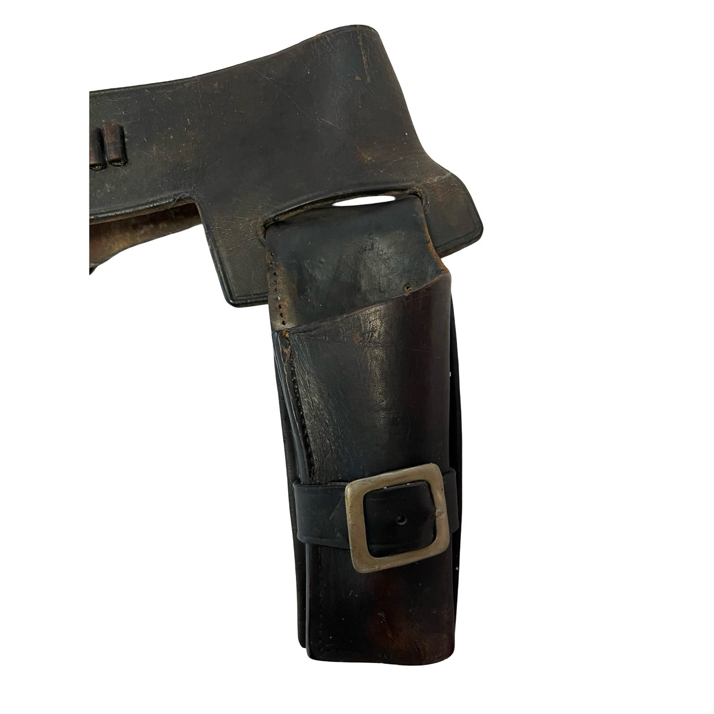 Vintage Leather Gun Belt & Holster Western Rig Ammo Loop Cartridge Belt Size 34