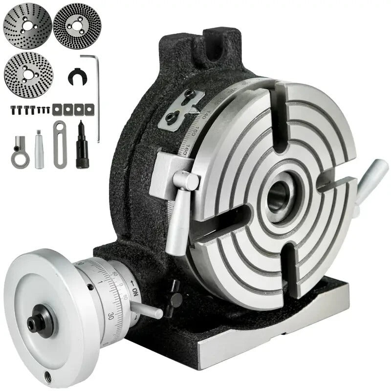 4" (110mm) HV4 Rotary Table – Horizontal/Vertical Milling – 4-Slot Heavy Duty