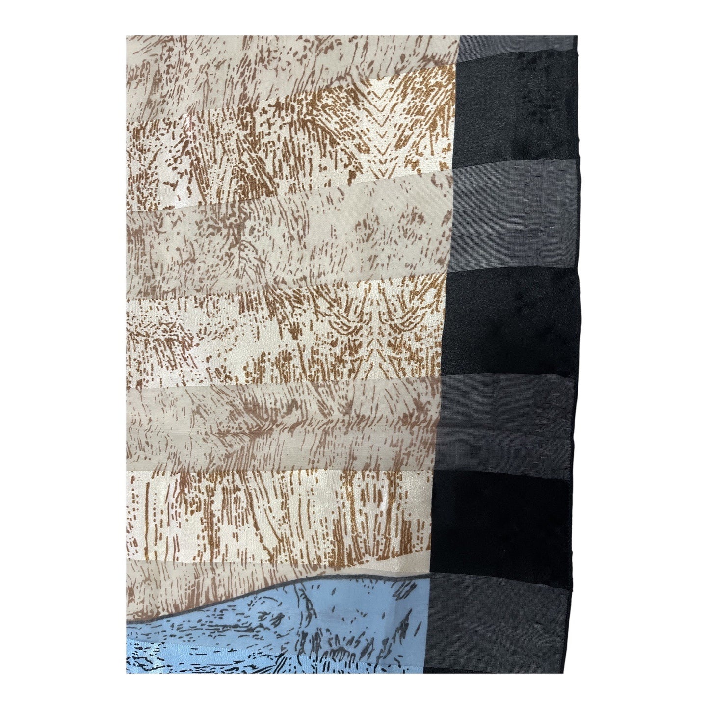 Vintage Picasso-Inspired Silk Scarf – Abstract Woman Print Art Wrap 1980s–1990s