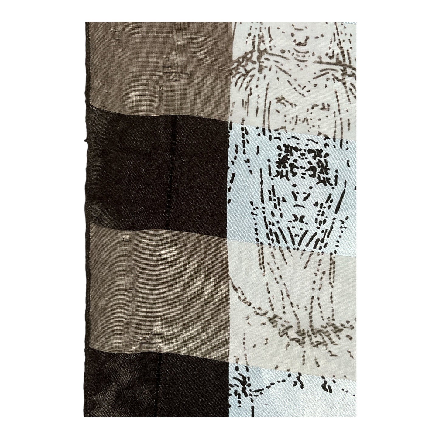 Vintage Picasso-Inspired Silk Scarf – Abstract Woman Print Art Wrap 1980s–1990s