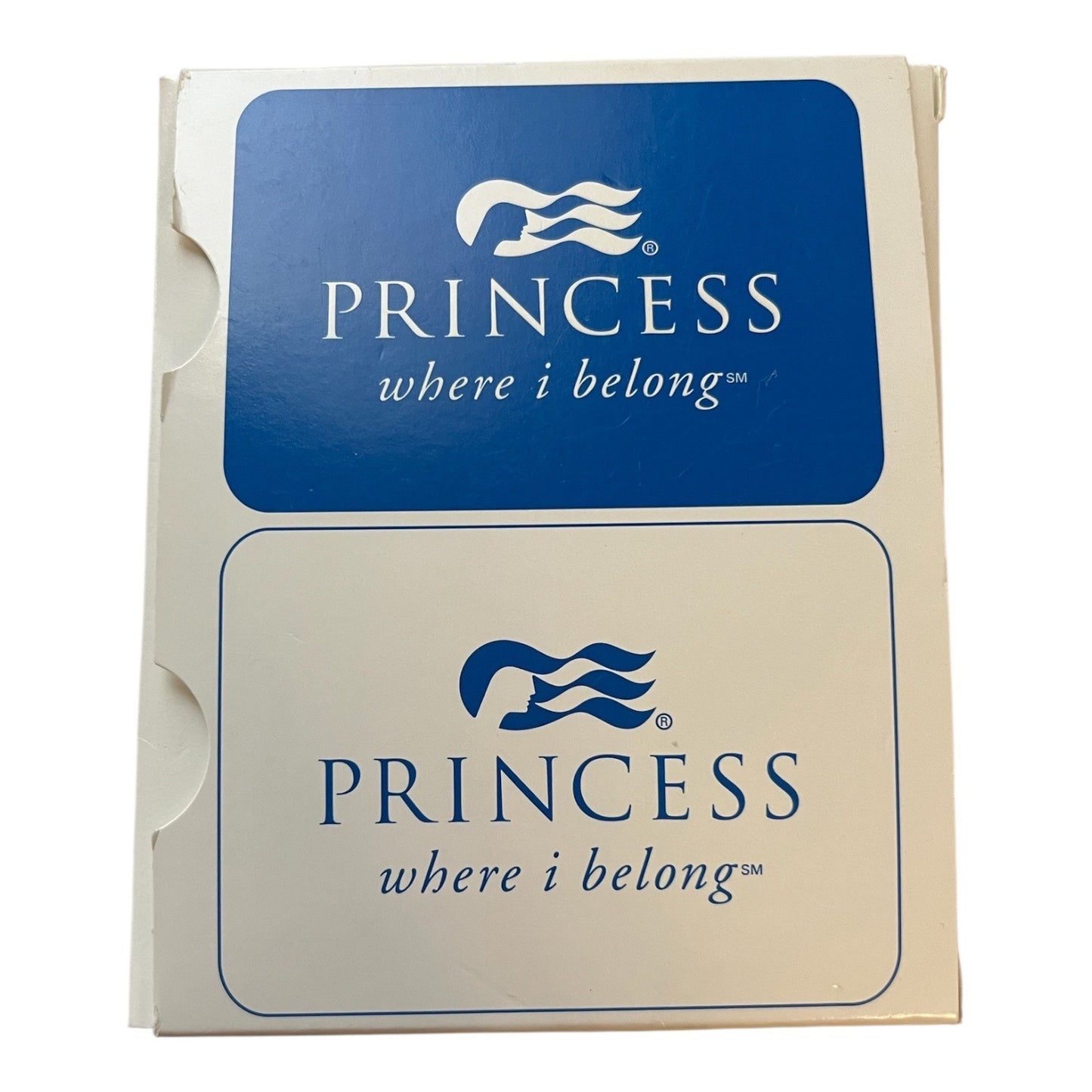 Princess Cruises Double Deck Playing Cards – “Where I Belong” – 1 Opened, 1 Sealed – Made in USA – c. 2004