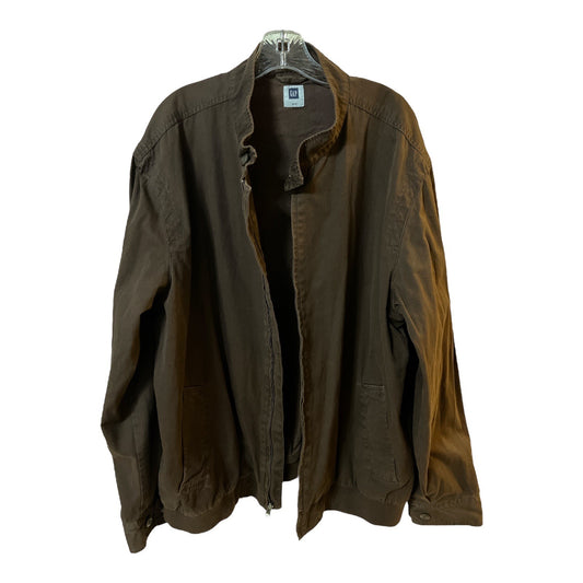 GAP Brown Zip Front Jacket Men’s 2XL Lightweight Casual Coat Early 2000s