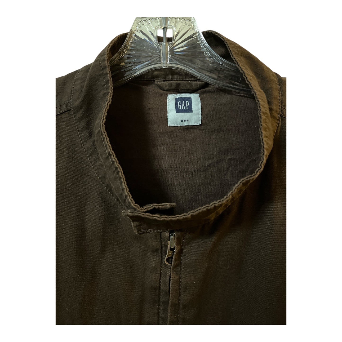 GAP Brown Zip Front Jacket Men’s 2XL Lightweight Casual Coat Early 2000s