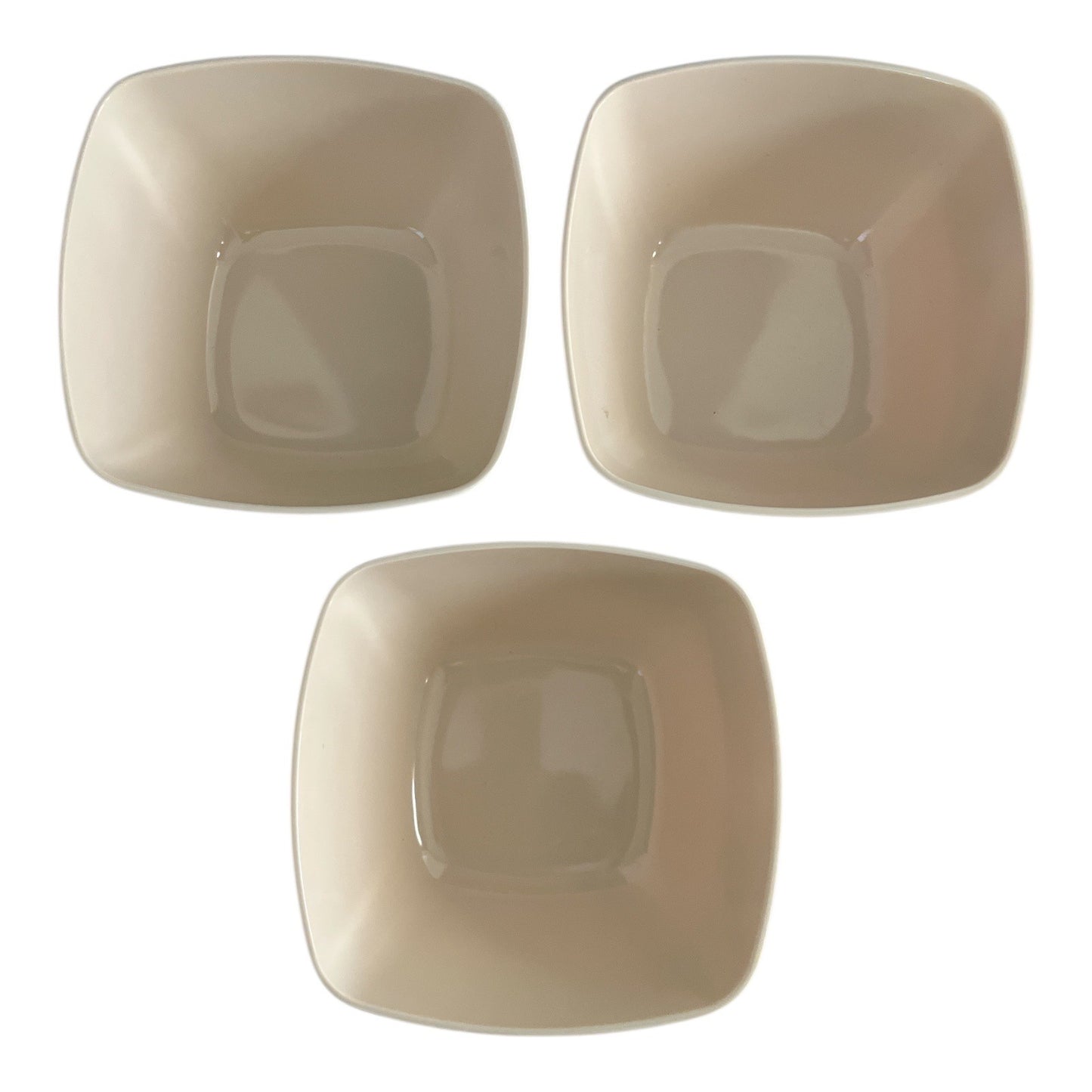 Set of 3 Melamine Safari Map Bowls – Vintage Jungle Design, 5.5” Square, Made in China