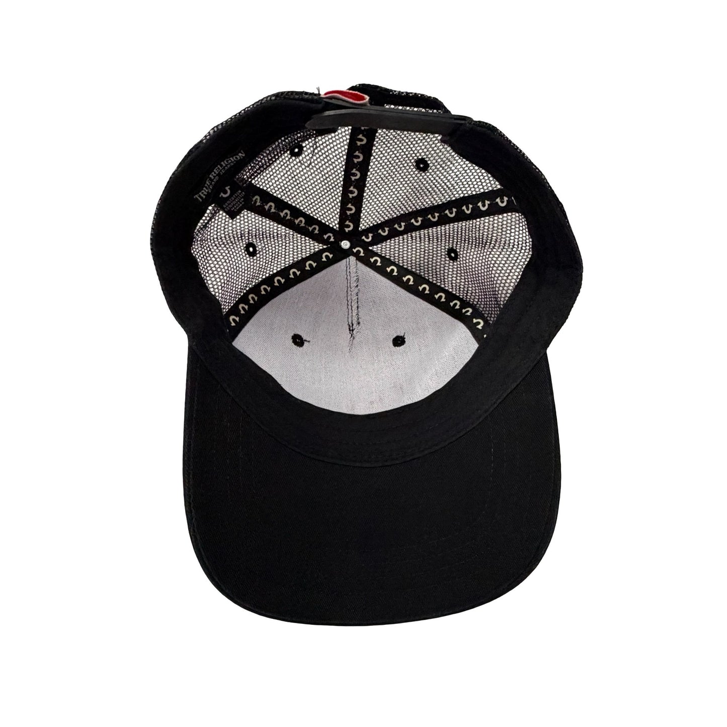 True Religion Brand Jeans Buddha Guitar Black Trucker Hat Snapback Cap