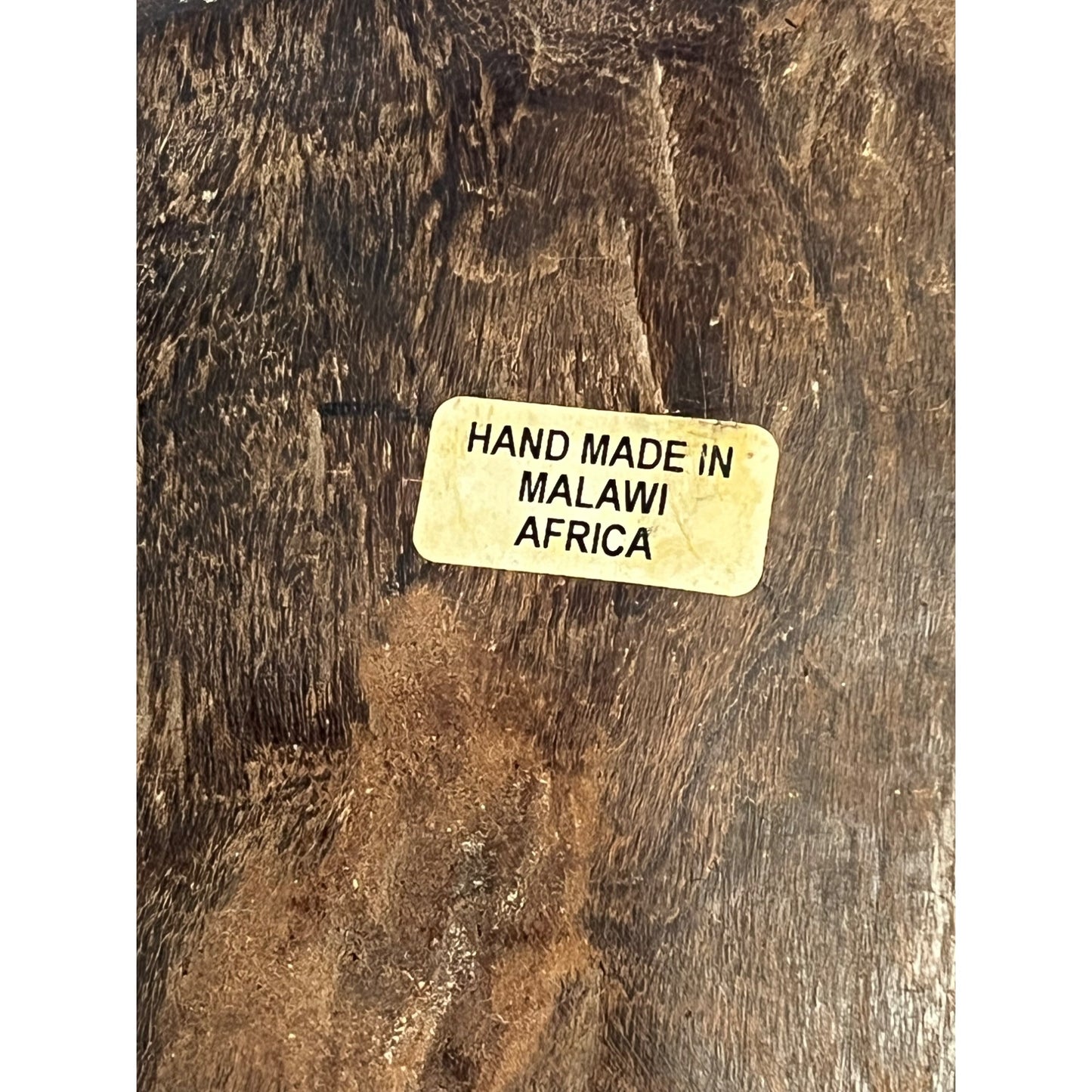 Hand Carved Malawi Africa Wood Wall Art Elephant Sun Mask 18.5" Vintage