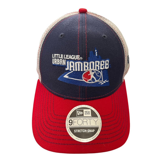 New Era 9FORTY Little League Urban Jamboree Trucker Hat Red Blue Mesh Snapback 2023