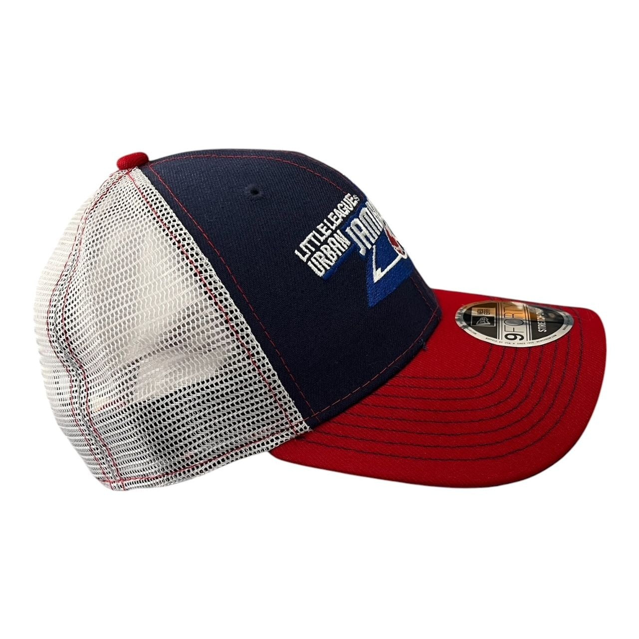 New Era 9FORTY Little League Urban Jamboree Trucker Hat Red Blue Mesh Snapback 2023