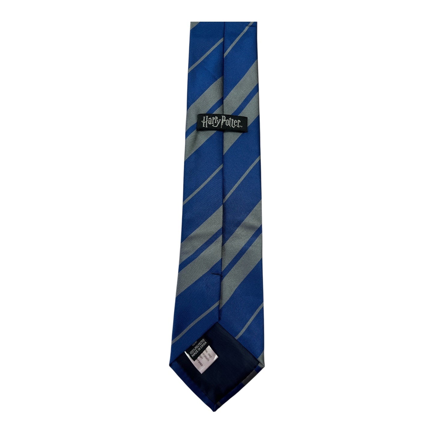 Harry Potter Ravenclaw Striped Necktie – Blue & Gray with Crest – Warner Bros
