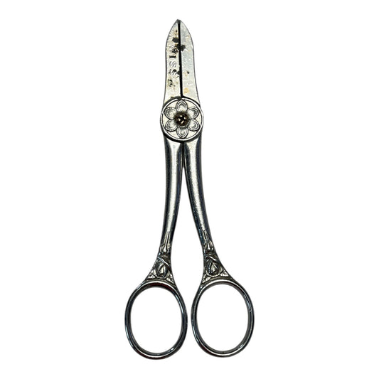 Vintage Wiss Flower Shears – Stainless Steel Ornate Floral Handle Scissors – Japan