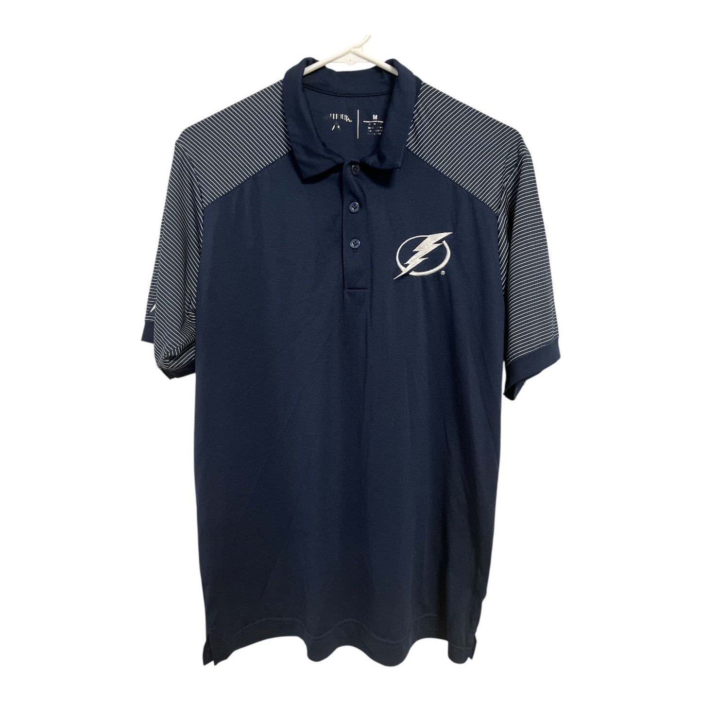 Antigua Tampa Bay Lightning Polo Shirt Men’s Medium Navy NHL Logo Performance
