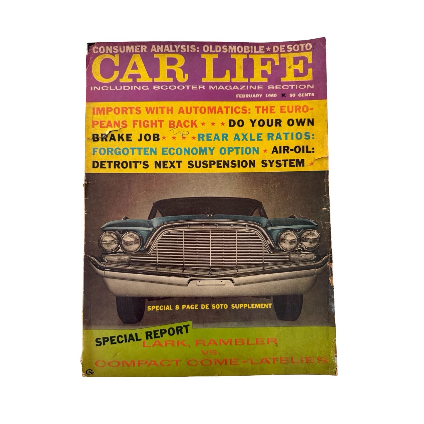 Car Life Magazine February 1960 Vintage Auto Magazine De Soto Supplement Vespa Ads Mid Century Car Enthusiast Collectible