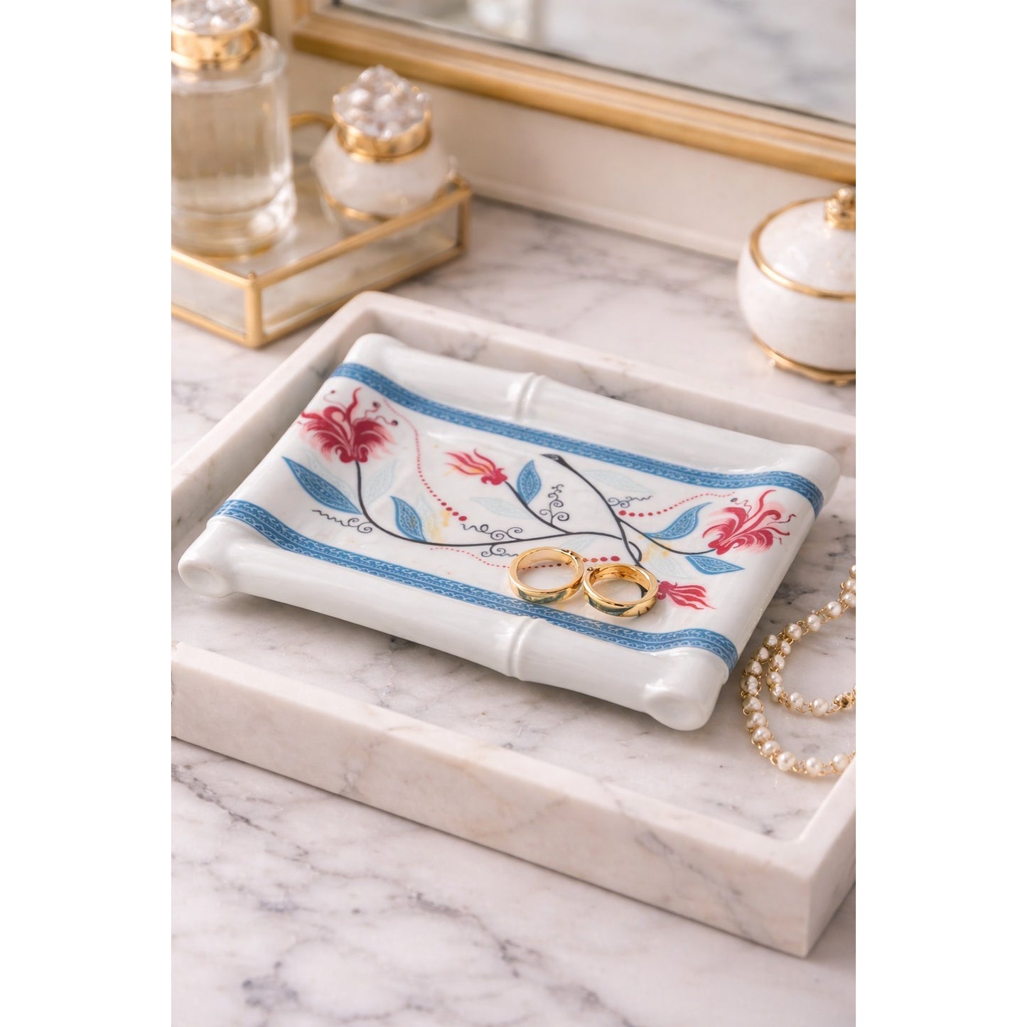 Royal Pavilion at Brighton Porcelain Tray Elizabeth Arden Japan Trinket Dish Vintage