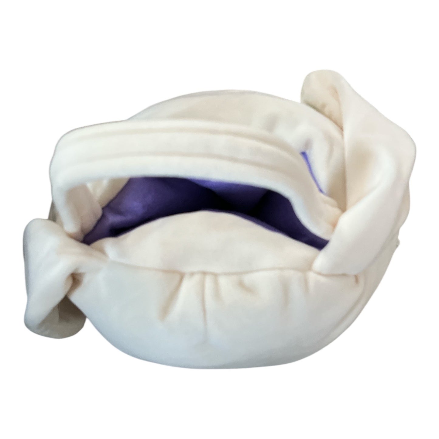 Squishmallows Valentina Bunny Easter Basket – Cream with Purple Interior – Plush Handle