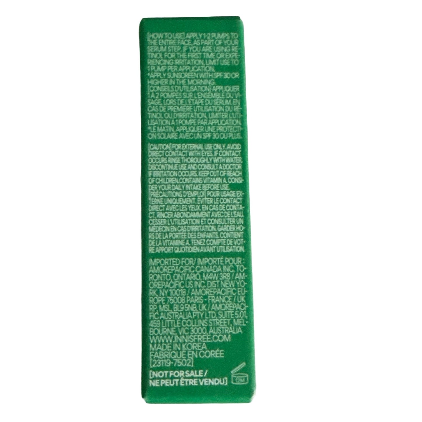 Innisfree Retinol Green Tea PDRN Firming Serum 5mL Mini Travel Size New in Box