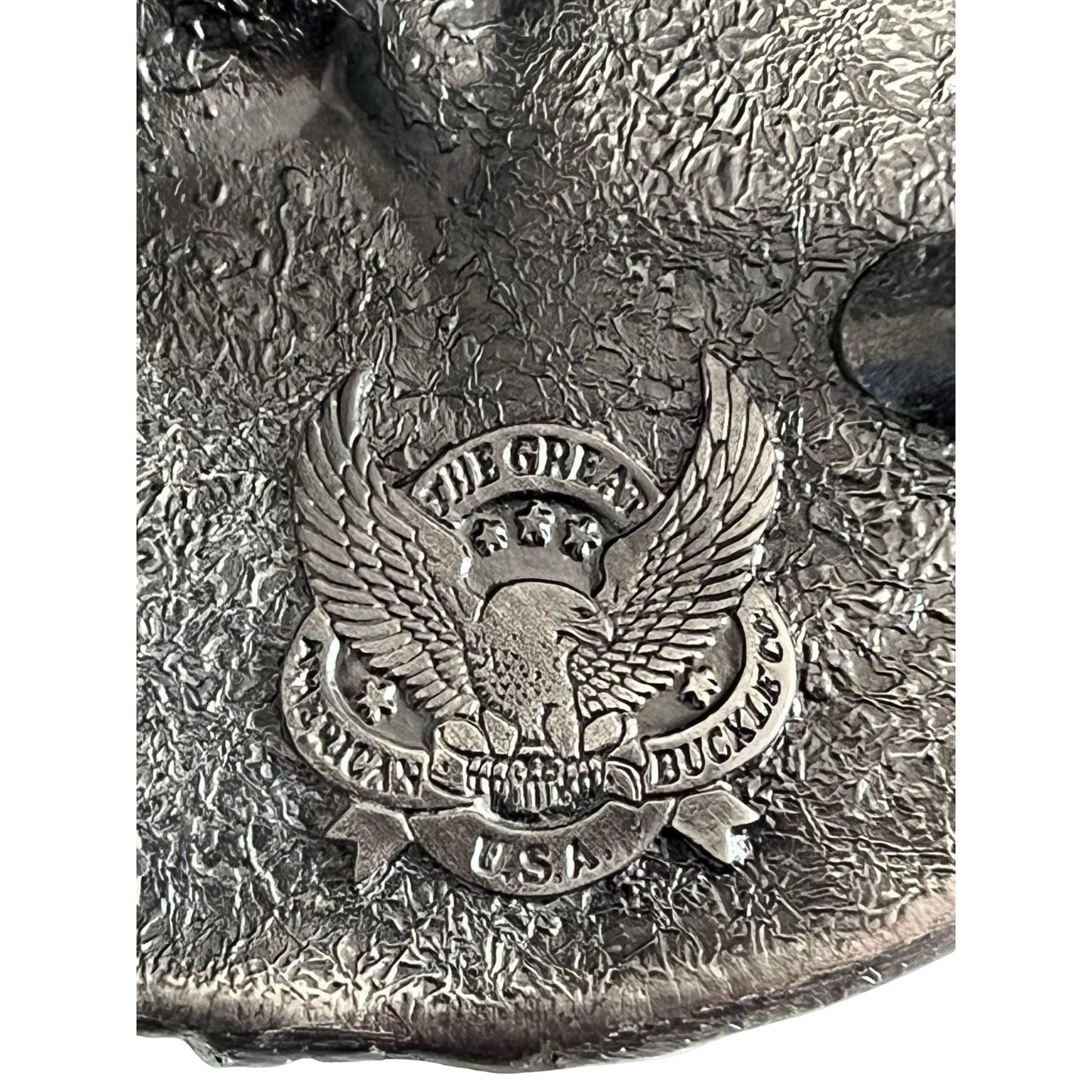 1982 Great American Buckle Co Farm Scene Belt Buckle Barn Tractor Windmill Vintage