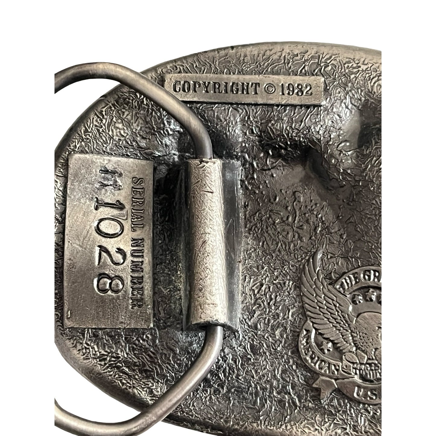 1982 Great American Buckle Co Farm Scene Belt Buckle Barn Tractor Windmill Vintage