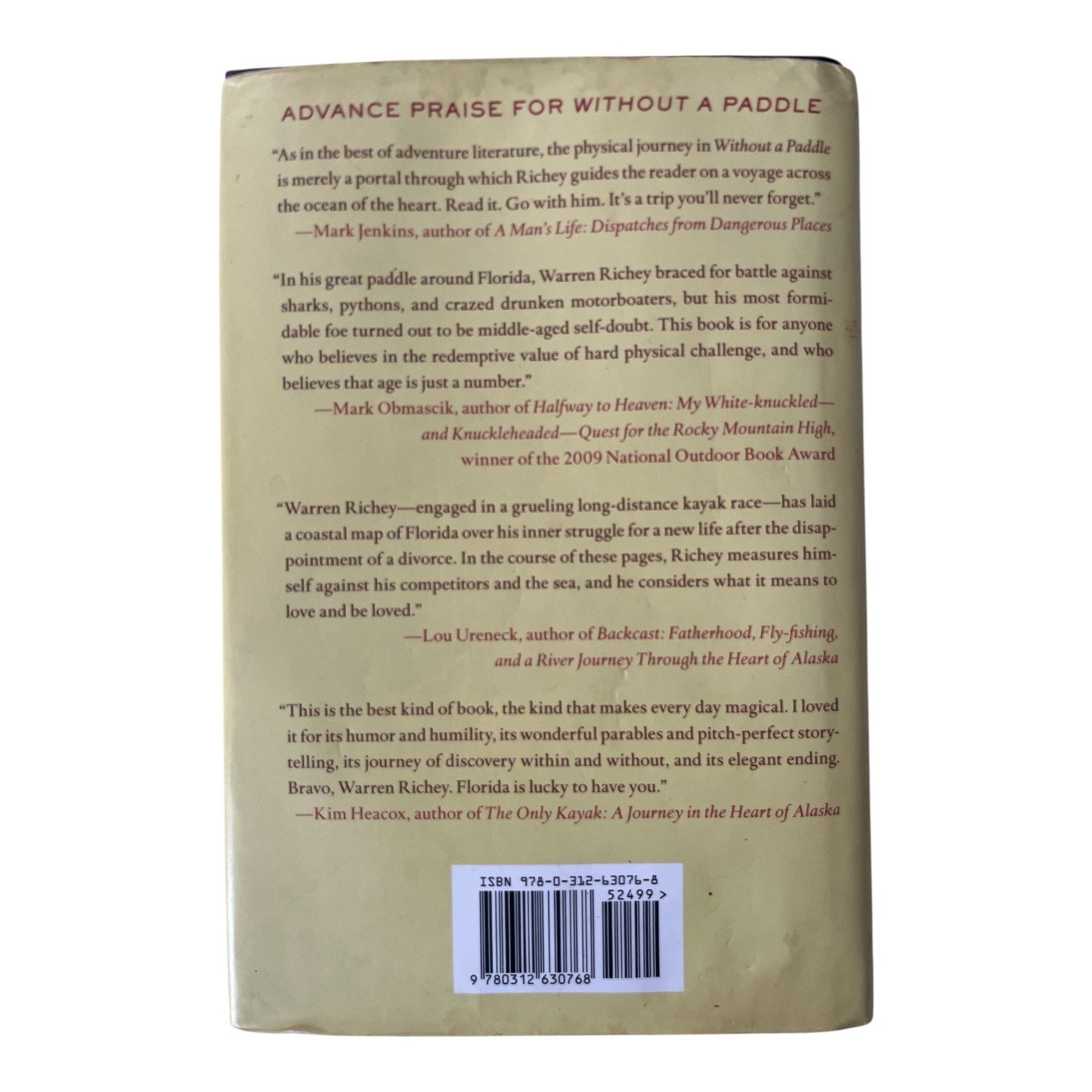 Without a Paddle Hardcover First Edition 2010 Kayaking Memoir