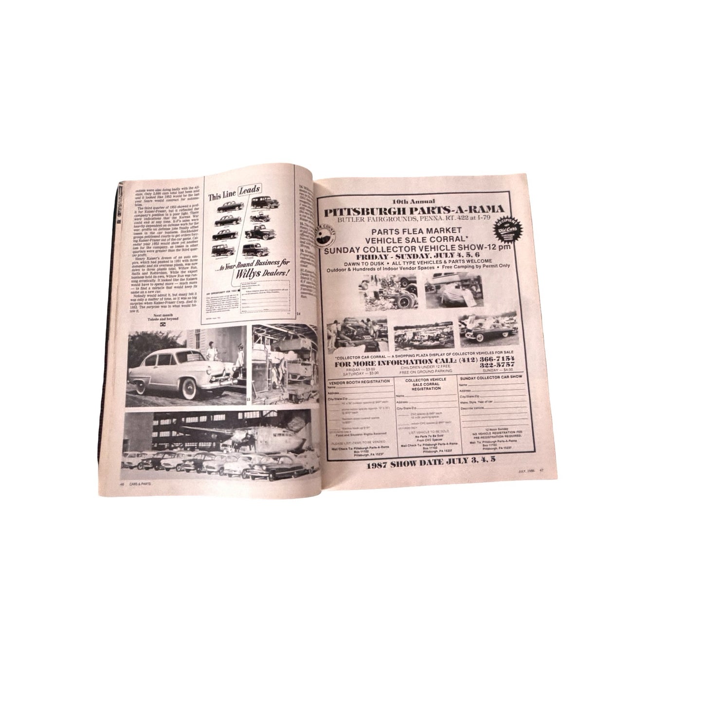 Cars & Parts Magazine July 1986 Vintage Car Hobbyist Magazine 1950 Ford Ragtop Andy Granatelli
