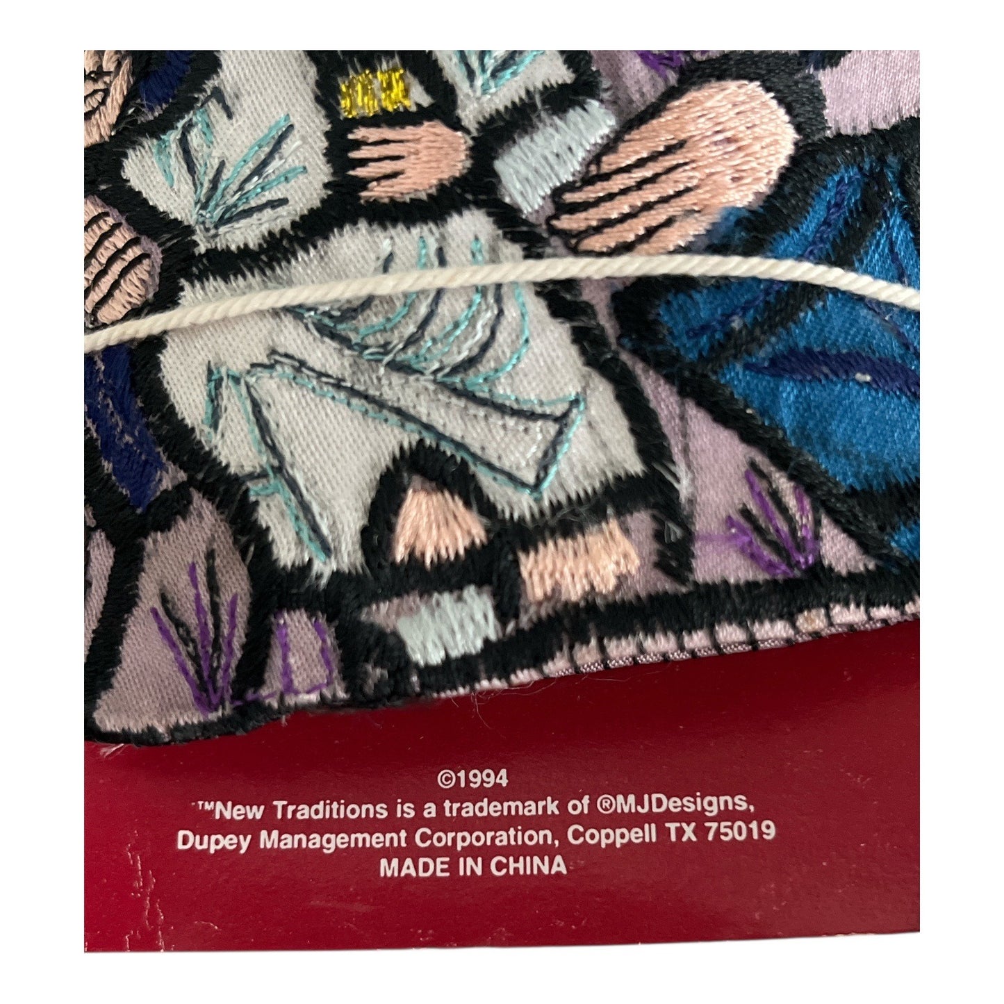 Vintage 1994 New Traditions Embroidered Madonna and Child Tree Topper – MJ Designs – Original Card