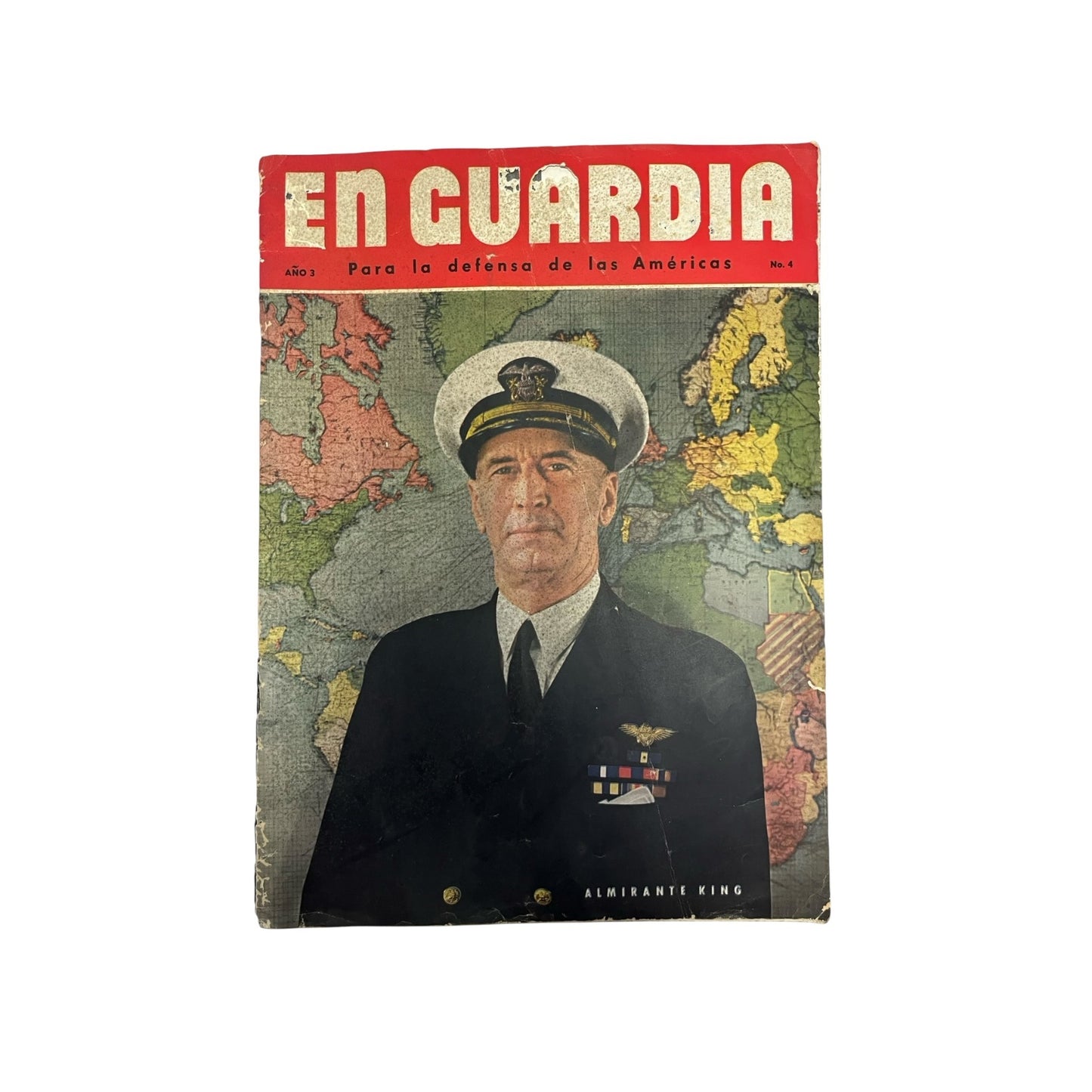 Vintage En Guardia Magazine Spanish WWII Era Americas Defense Año 3 No 4