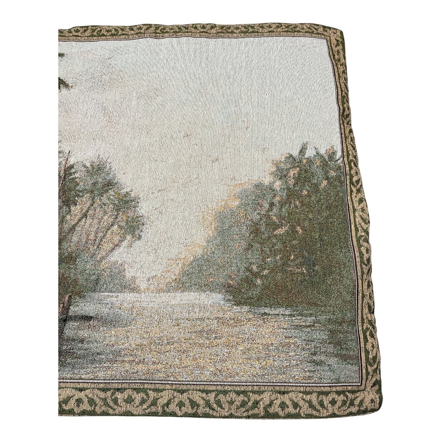 Art Fronckowiak Tropical Sailboat Wall Tapestry 37.5x52 Rod Pocket Tassels USA