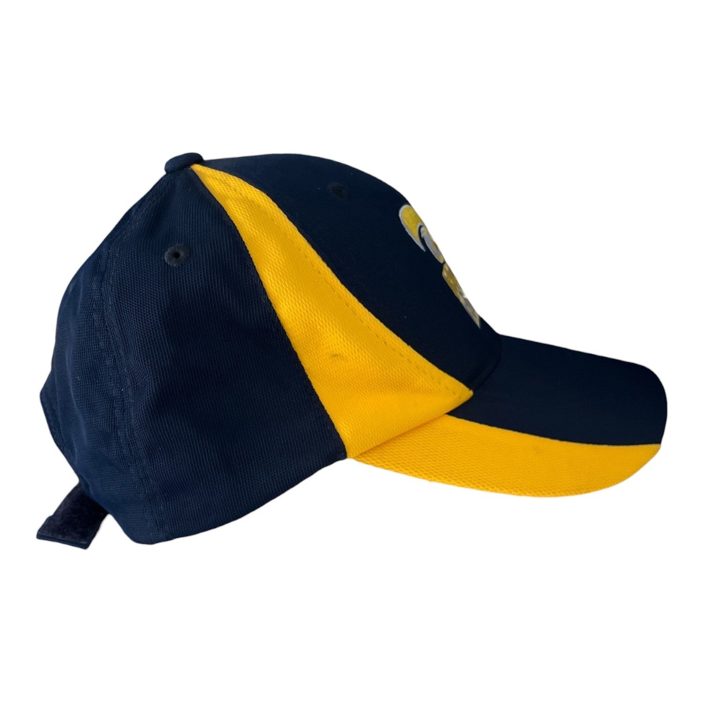 Sport-Tek Gator Band Embroidered Baseball Cap Navy Yellow Adjustable Hat